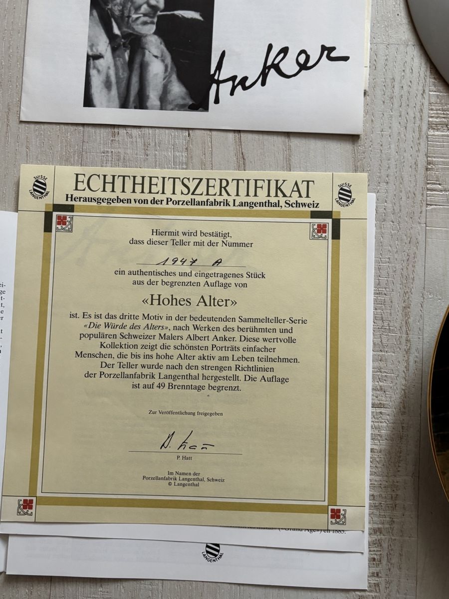 Ancore: Albert Anker Teller Serie Ältere Menschen. 8Stk. – Usato da Bönigen venduto da muehli302 5