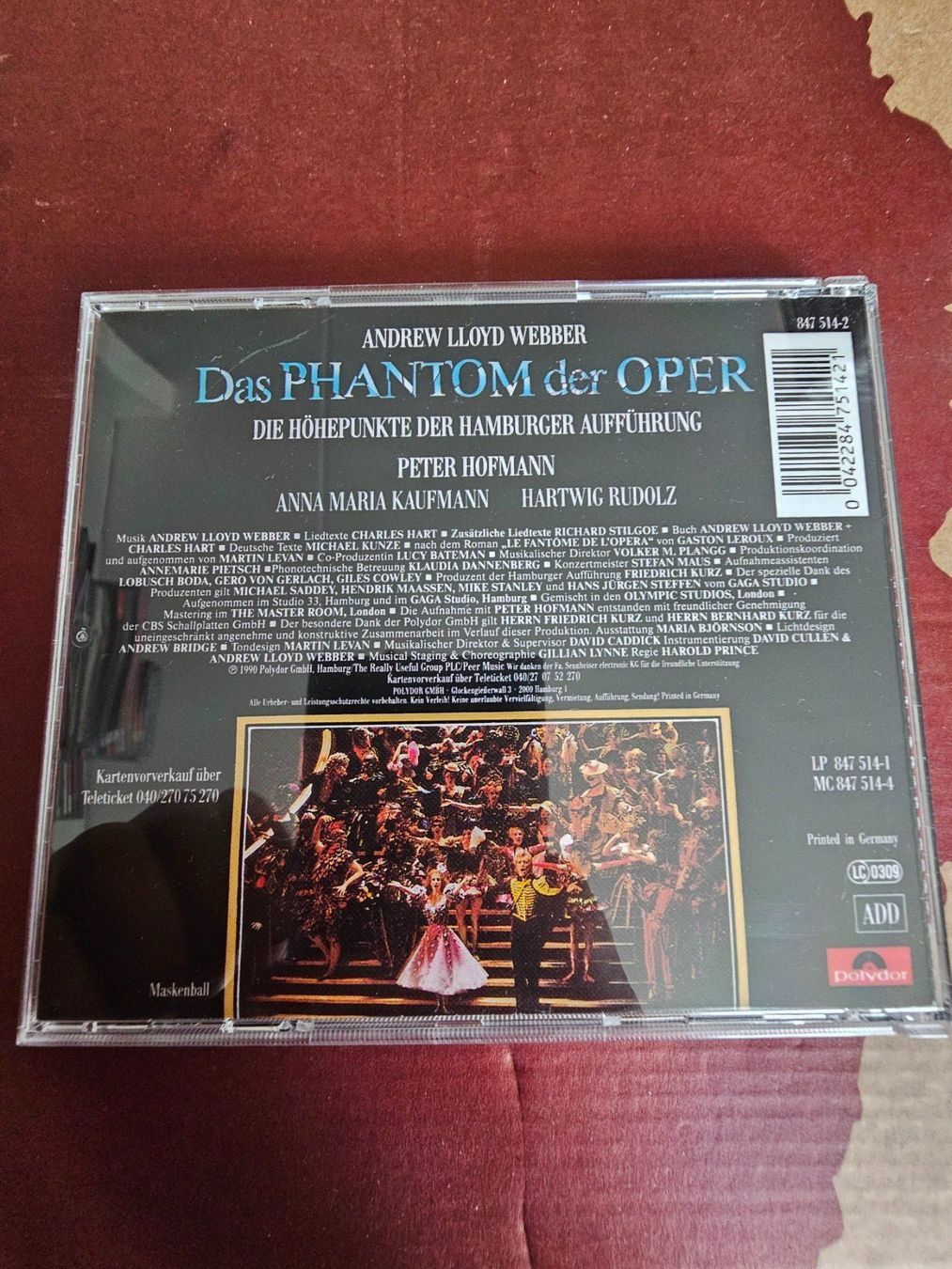 CDs: CD - Andrew Lloyd Webber – Das Phantom Der Oper – Gebraucht aus Biberist von Foolio0 1