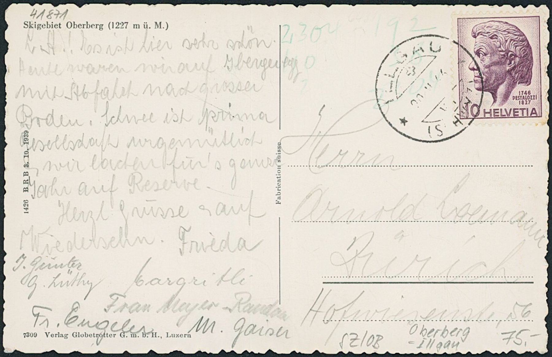 Cartoline postali: SZ Oberberg - Illgau – Usato da Schindellegi venduto da dormay 1