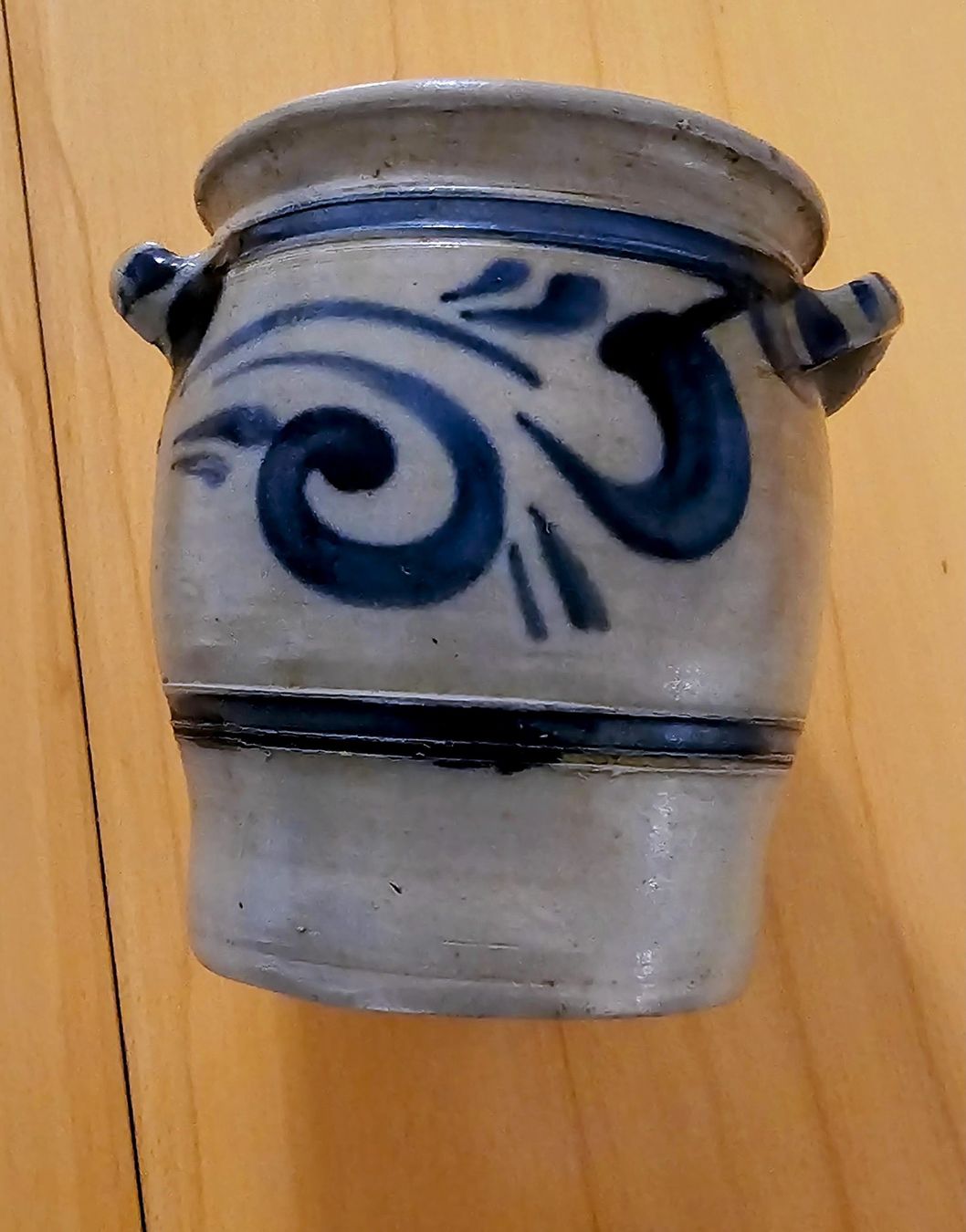 Accessori: Pot en grès ancien décor gris et bleu de 3 litres – Usato da Monthey venduto da Chez-Dani-81 1