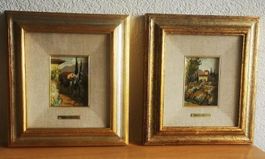 3 tableaux paysage Toscan de R. Paoletti