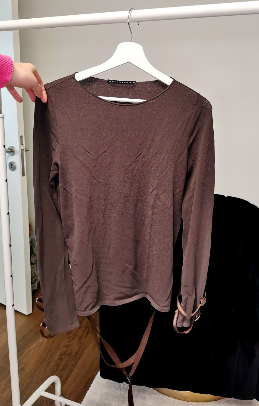 Maglioni & Felpe: Luxus Designer Pullover Modemarke Lorena Antoniazzi braun 38 – Usato da Staad SG venduto da Chirrari