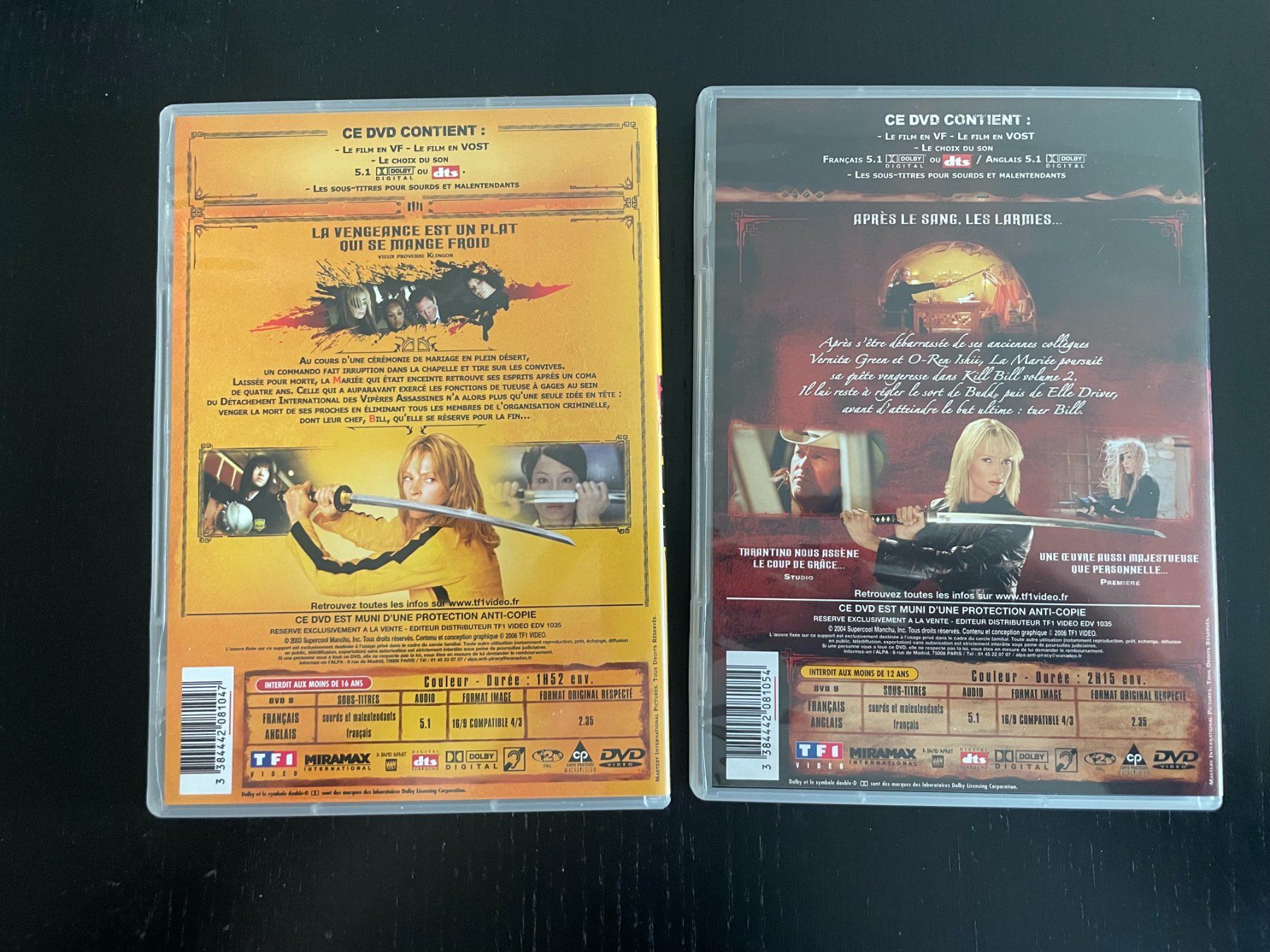 Alle DVDs: 2x DVD Kill Bill Vol. I & II – Gebraucht aus Villeneuve VD von vin_7zm6 3