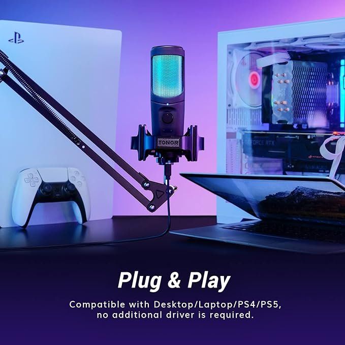 Mikrofone: PC Gaming Microphone Podcast Brodcasting Streaming Mikrofon – Neu und originalverpackt aus Zürich von Novamart 4