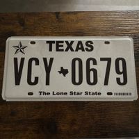 🇺🇸 U.S. Autoschild, Texas VCY 0679 - ORIGINAL