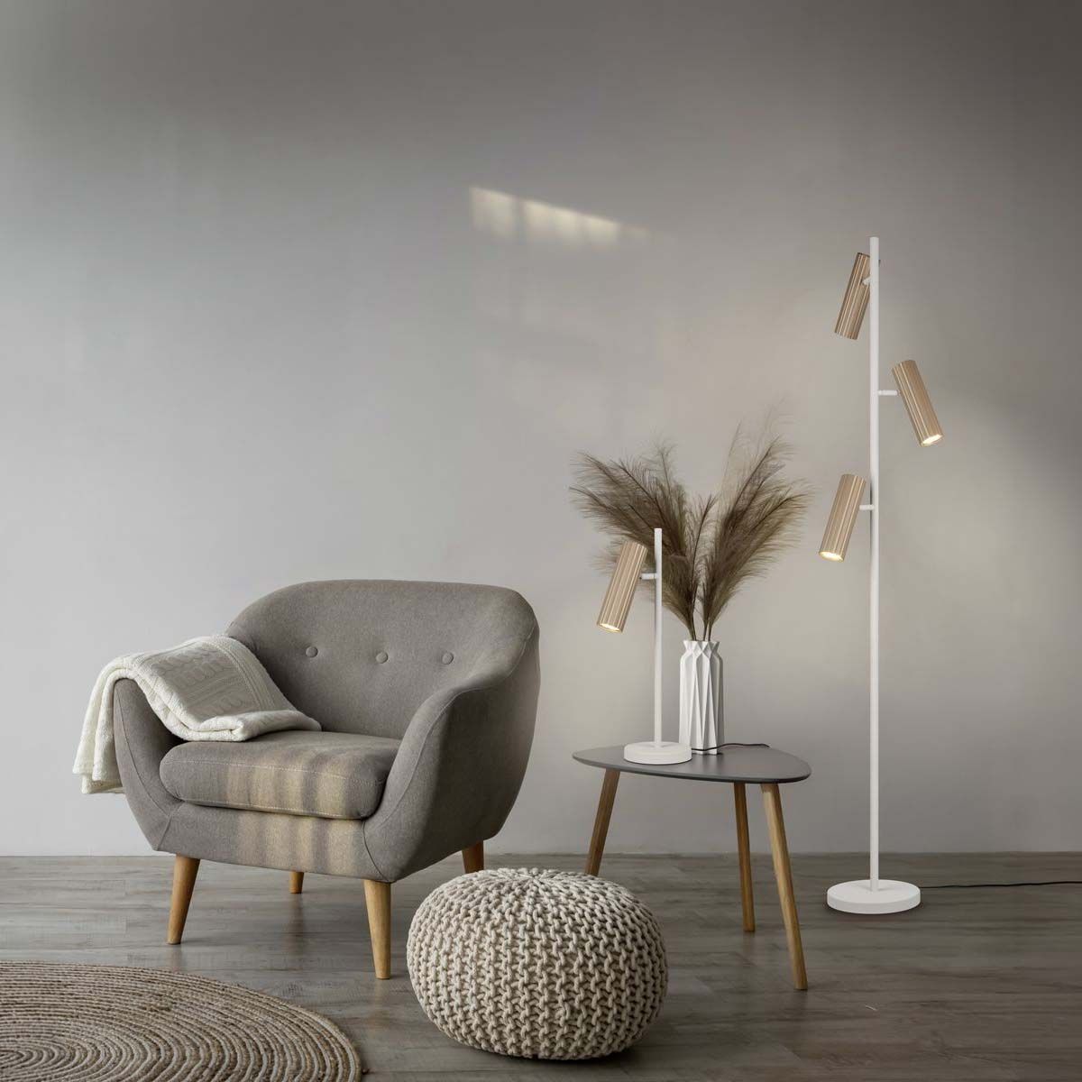 Lampade: Stehleuchte, Coffe, Grau, 150 cm Höhe – Nuovo (secondo la descrizione) da Kreuzlingen venduto da Smart-Light 1