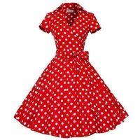 NEUES Kleid rot-weiss Polka dot für Gr. XS & S - 80174