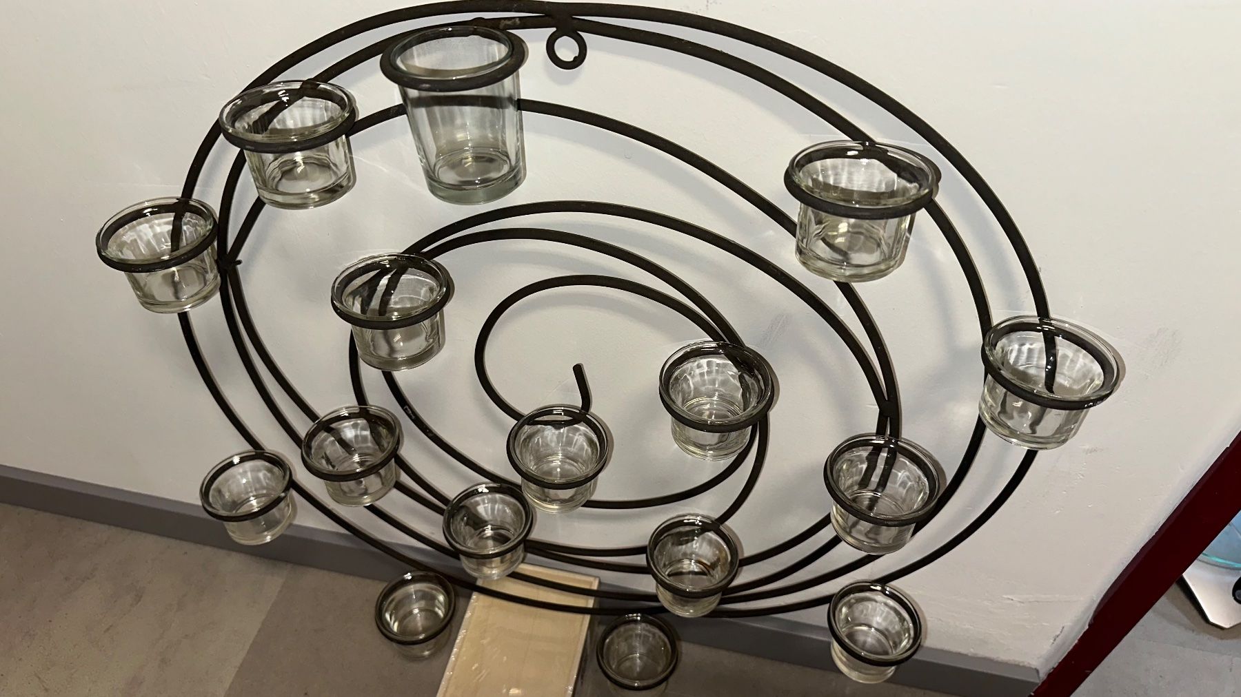 Portacandele: Kerzenhalter Wanddeko Metall/Glas – Usato da Schönenbuch venduto da marisli80 4
