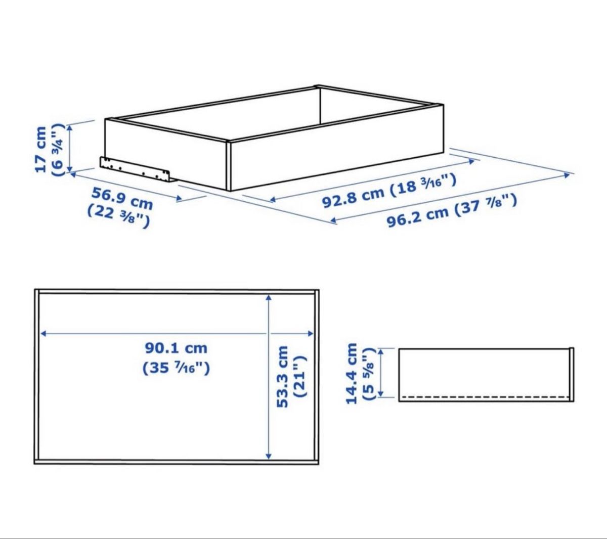 Ikea Armadi: Tiroir IKEA KOMPLEMENT blanc 100x58 cm occasion – Nuovo (secondo la descrizione) da Porrentruy venduto da Margaux1997 4