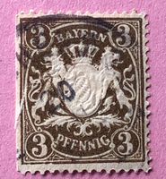 BRIEFMARKEN AUS  Bayern Deutschland Wappenschild GESTEMPELT