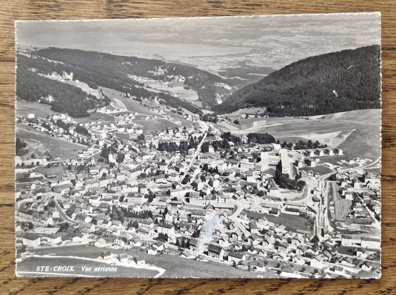 Cartoline postali: Ste - Croix, vue aérienne 1952 – Usato da Ebikon venduto da Donar50