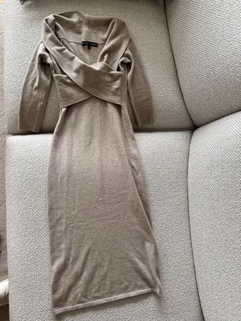Ralph Lauren Cashmere Blend Dress, Size XS, Taupe Color
