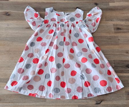 Sommerliches Vertbaudet Kleid mit Pünktli, Grösse 102cm