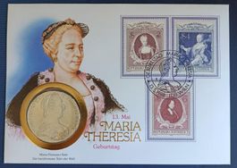 Numisbrief Maria Theresia mit Silbermedaille ab 1 Fr. !