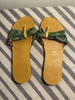 Havaianas Zehentrenner grün gelb Grösse 37-38 gebraucht
