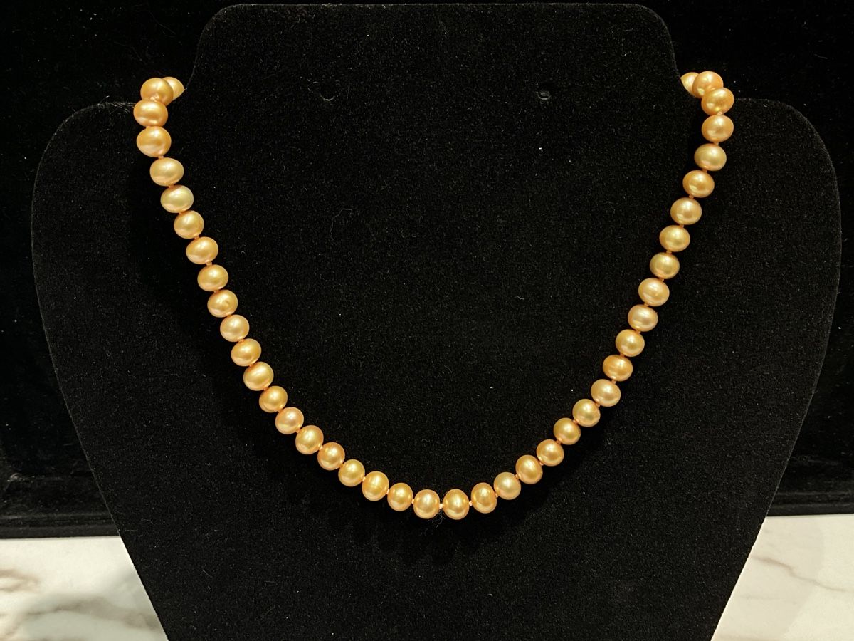 Catenine: Perlenkette Goldfarbend mit 18k Verschluss – Usato da Schaffhausen venduto da glamour-shop