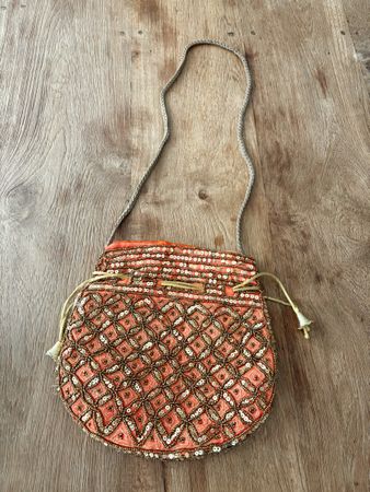 Bag Coral with Sequins like new
