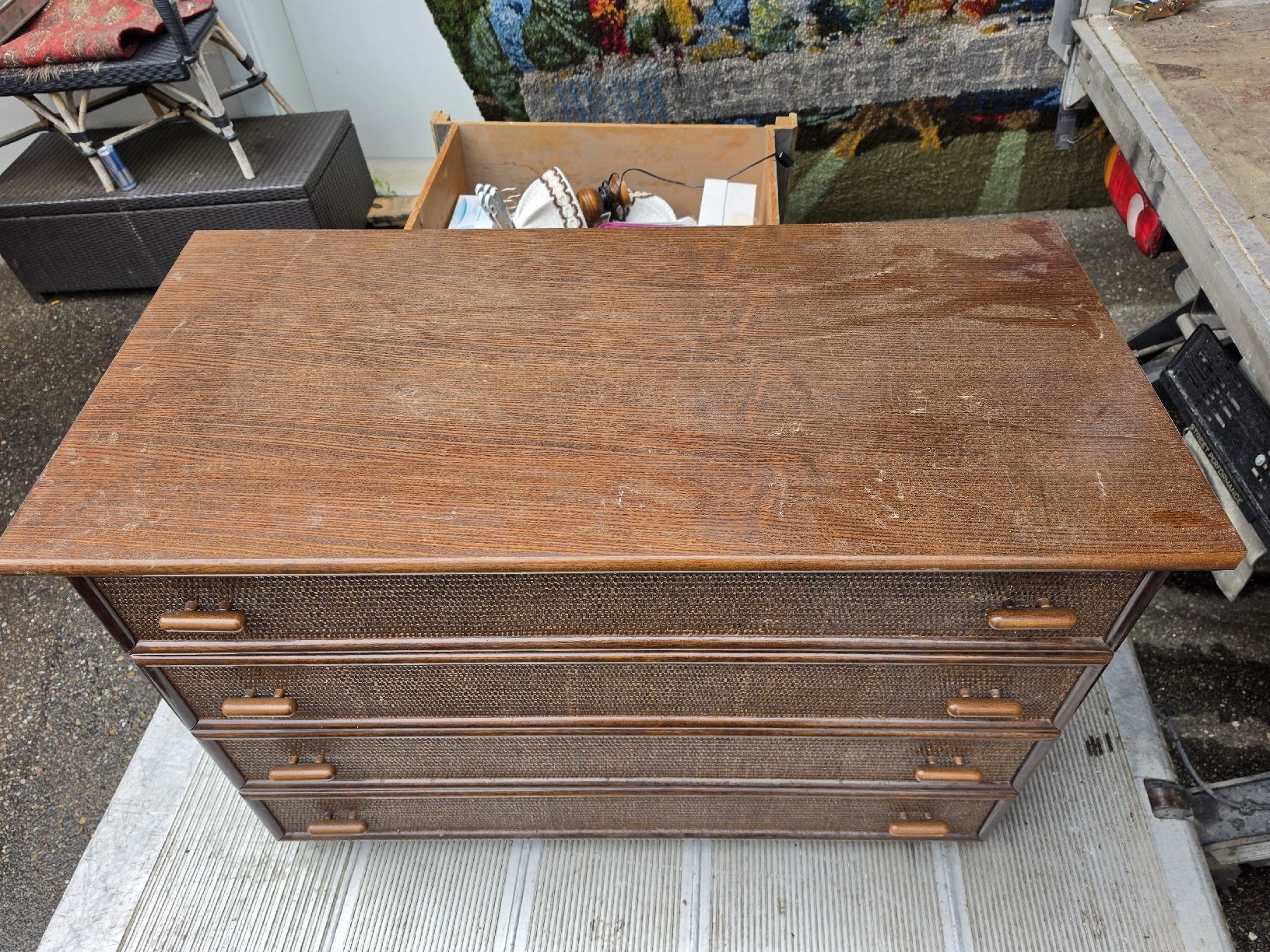 Cassettiere: Retro Kommode/Sideboard mit 4 Schubladen, Holz, Top! – Usato da Mettlen venduto da elios0888 1
