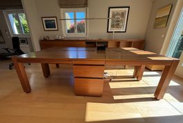 2 bureaux en bois d'Orme teintés sur mesure