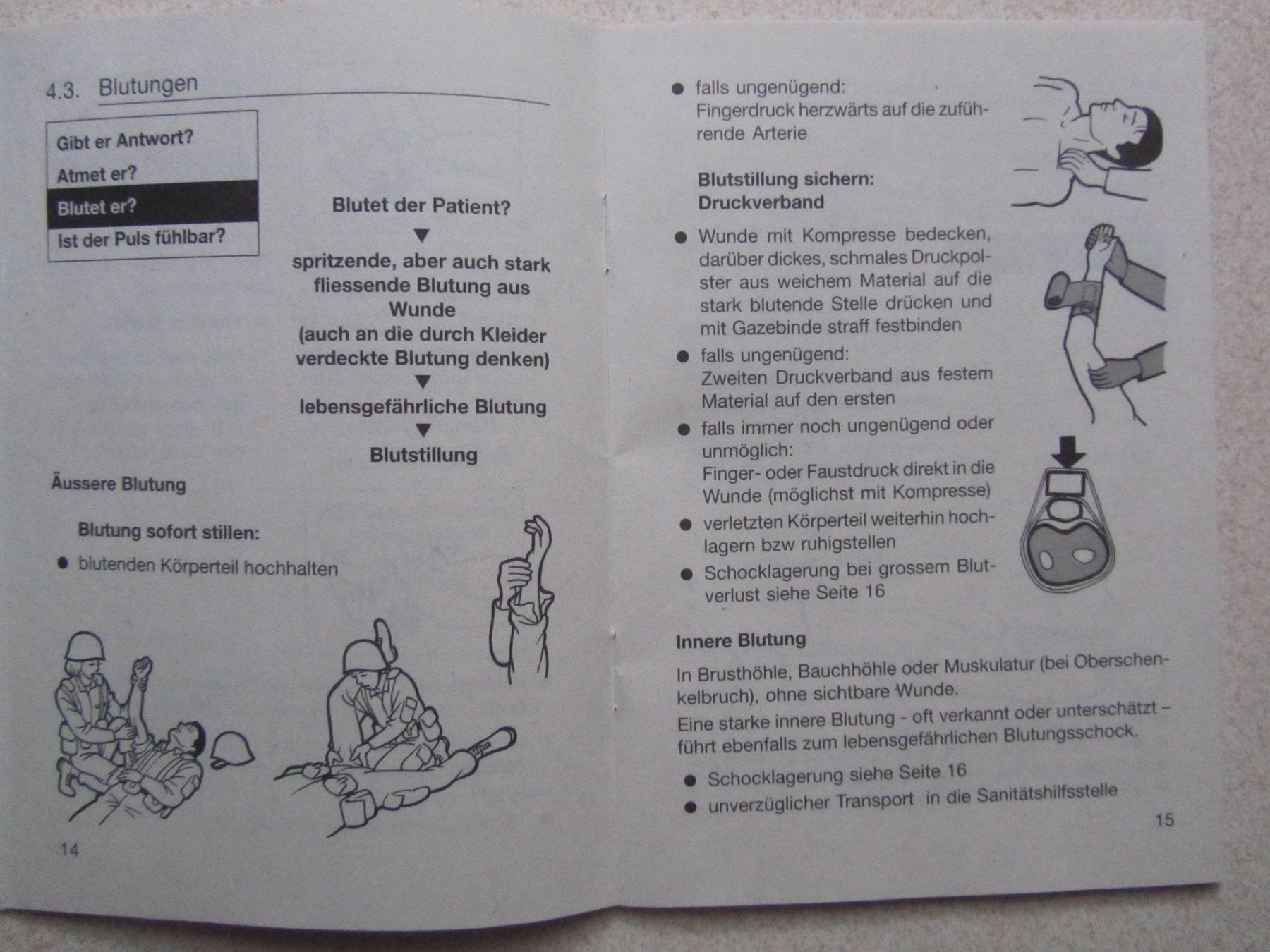 Libri: Schweizer Armee, Behelf 59.5 d, Selbst- u. Kameradenhilfe... – Nuovo (secondo la descrizione) da Berg TG venduto da Bullauge24StB 3