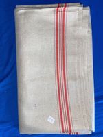 Antikes Rolltuch Leinen Mangeltuch Stoff rot 280 x 87 cm 13