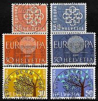 1959, 1960 + 1962, Europamarken mit Vollstempel ET (15801)