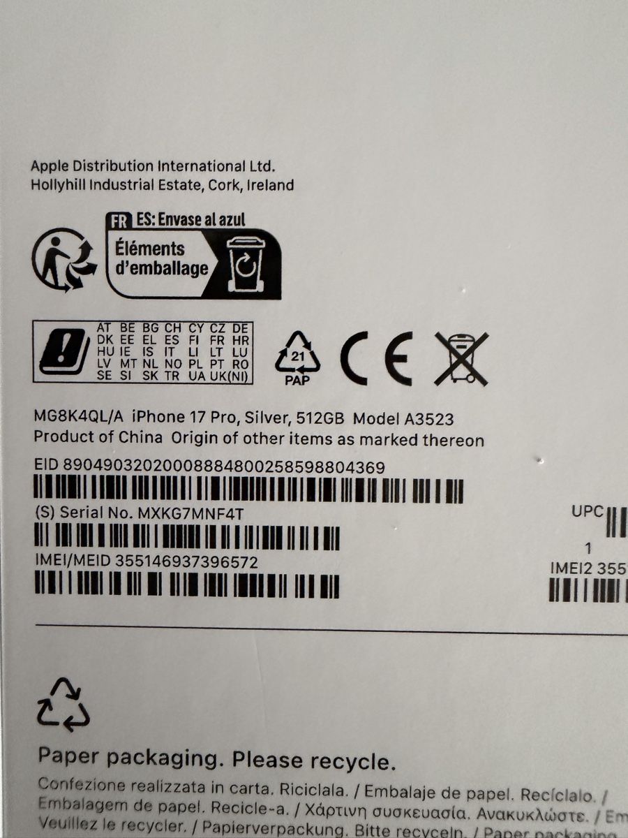 Apple Handys / Smartphones: Iphone 17 Pro 512GB Silver – Gebraucht aus Schmerikon von fab_98ns 2