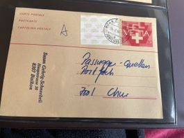 Alte Postkarte Paslugge-Quellen mit Briefmarke 1979