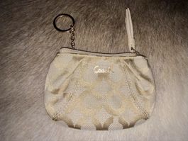 Coach Portemonnaie/Münztäschli Beige/Gold, Top Zustand!
