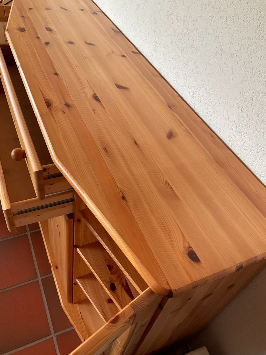 Vetrine: Highboard/Vitrine aus Kiefernholz – Usato da Dagmersellen venduto da Pining1 6