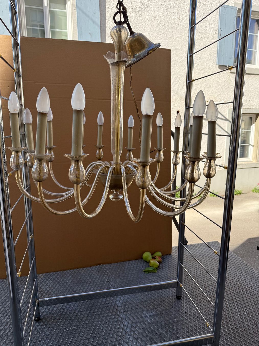 Murano Lampes: Murano Leuchter 15 armig um 1960 – D'occasion à Bretzwil par neuguinea 4