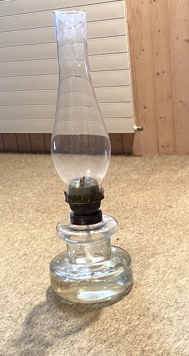 Lampade: Vintage Petrollampe GLAS Höhe 60cm – Usato da Hünenberg venduto da Ecila 1
