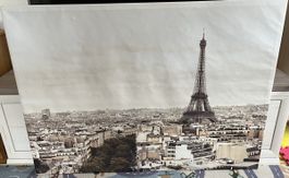 Bild Paris Eiffelturm Sepia Schwarz Weiss Leinwand 140x100cm