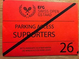 Parkkarte Gstaad Swiss Open (Tennis) 11.-19.7.26
