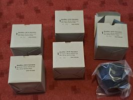 Lot von 5 Schutzmaskenfilter 68 ,Verschweist in Schachtel