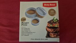 Betty Bossi Burgerpresse + Burger Buch "vom Feinsten"