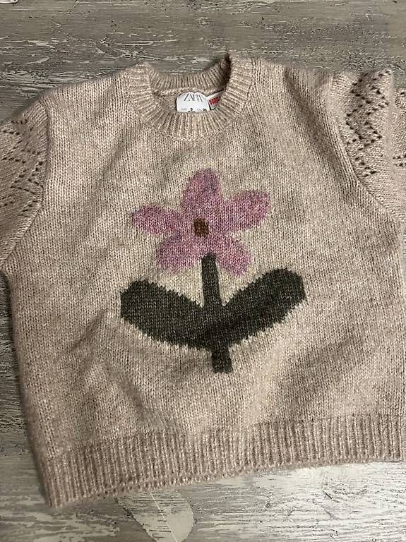 Maglioni & Felpe: ZARA Mädchen-Strickpullover mit Blumenmotiv   (104) – Usato da Dietikon venduto da DStella66 1