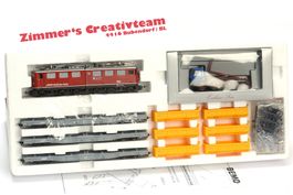 BEMO Ge 6/6 706 Arbeitszug RhB 3x Flachwagen + LKW, 7254 130