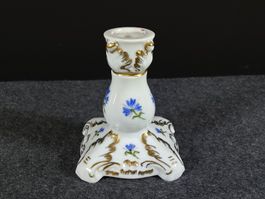 Antiker Kerzenständer, Porzellan, Handbemalt, Vintage
