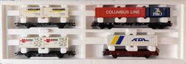 Märklin H0 Wagen Set Containertransport, neu