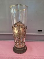 Antikes Zinn-Glas mit Wilhelm Tell Motiv-Handarbeit Rarität
