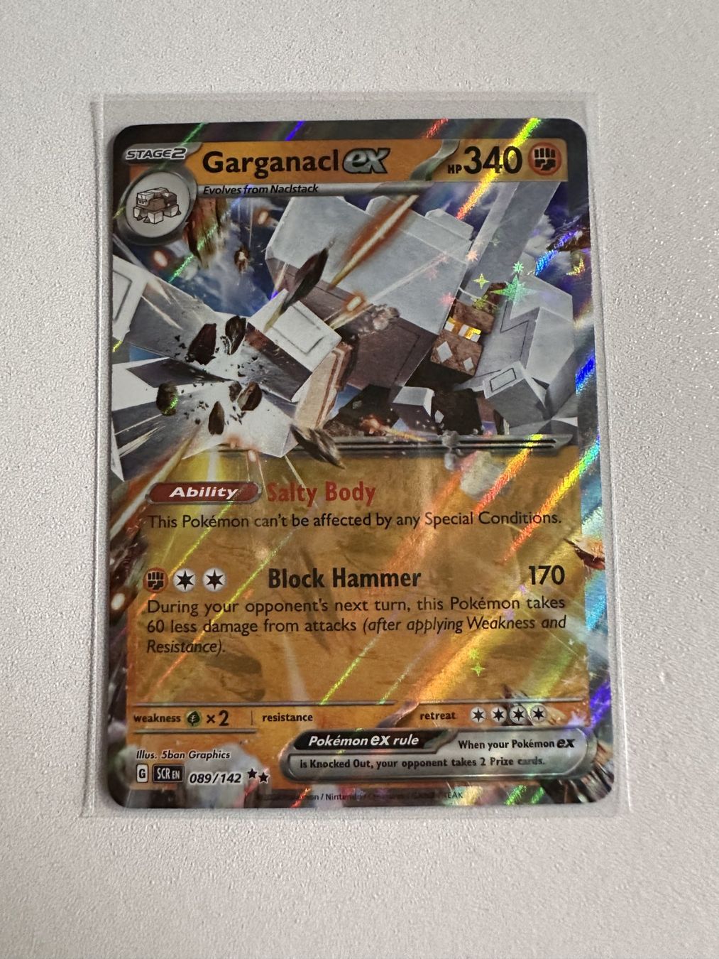 Pokémon Carte collezionabili: Garganacl ex HOLO SCR 089/142 EN – Nuovo (secondo la descrizione) da Zürich venduto da 05t_bwx2