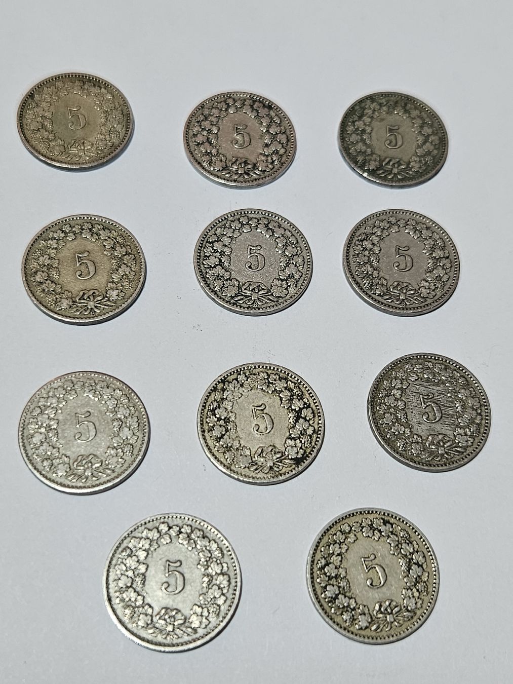 Toutes les monnaies: 5 Rappen 11 stk. ab 1880 – D'occasion à Pfäffikon ZH par Mrt. 1