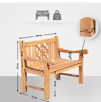 + Teakbank Florida Sitzbank Holzbank Gartenbank 120 cm