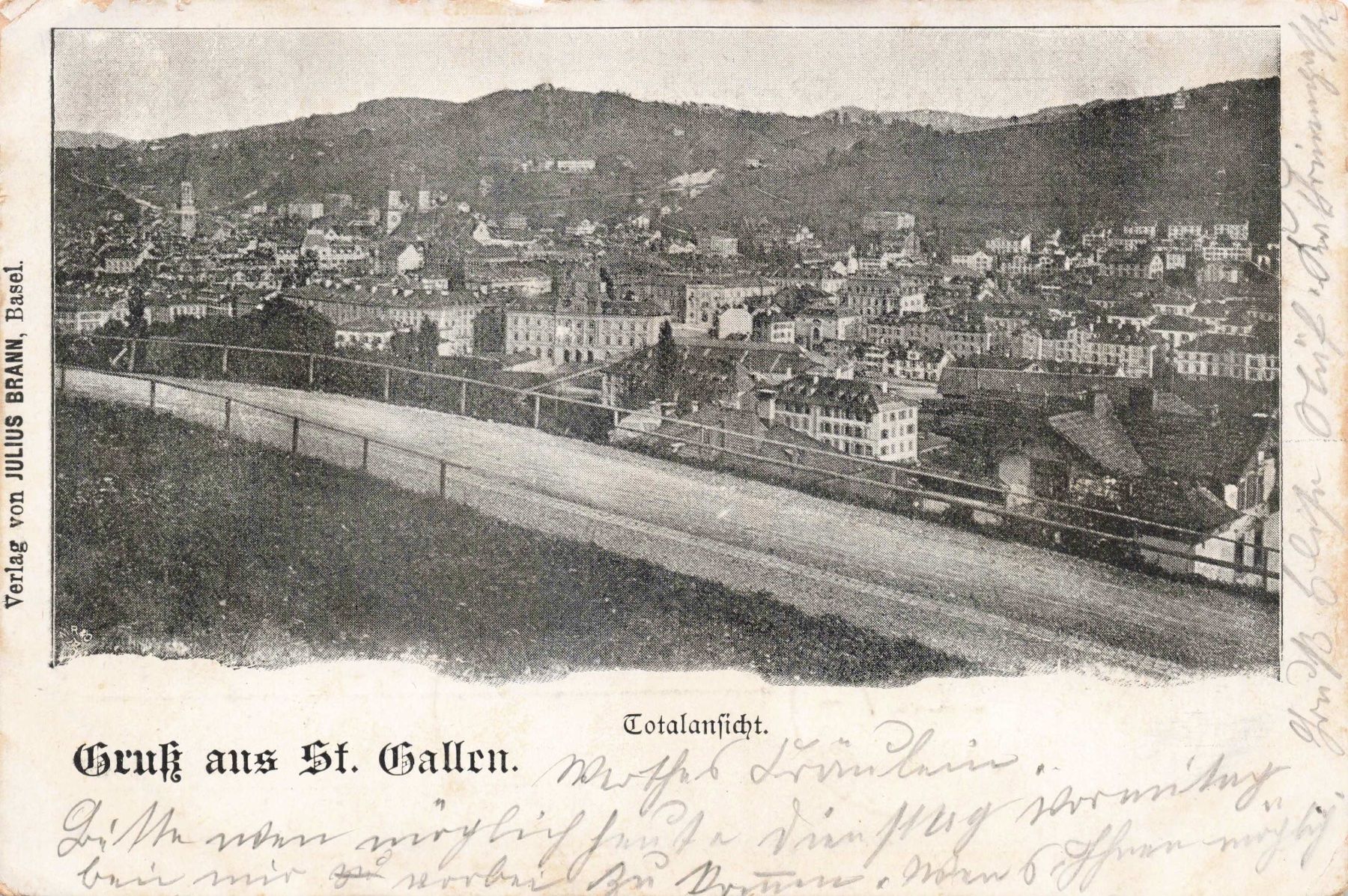 Cartes postales: Gruss aus St. Gallen Totalansicht – D'occasion à Biasca par Blenio71