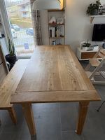 Vends table chêne blanchis massif avec banc