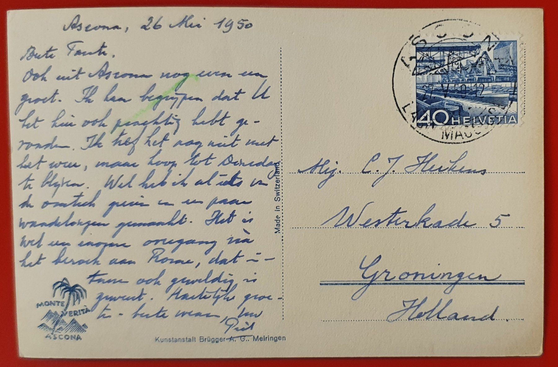 Cartoline postali: Ascona,  Kur und Hotel Monte Verita – Usato da Kreuzlingen venduto da Rschweiz1 1