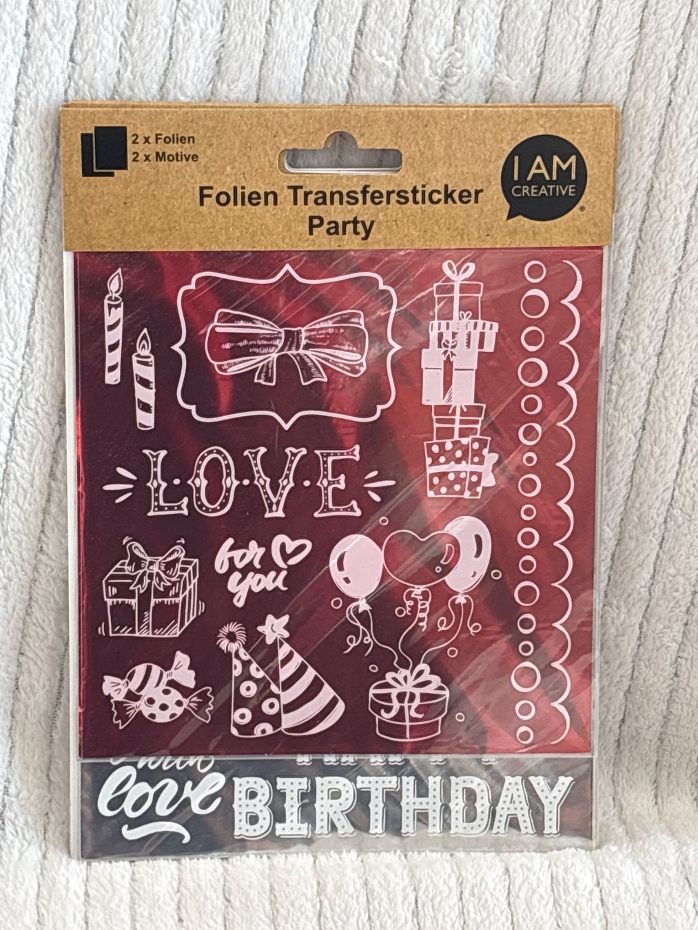 Kit bricolage: Folie Transfersticker Party – Nuovo e nell'imballaggio originale da Oberegg venduto da MR-shop