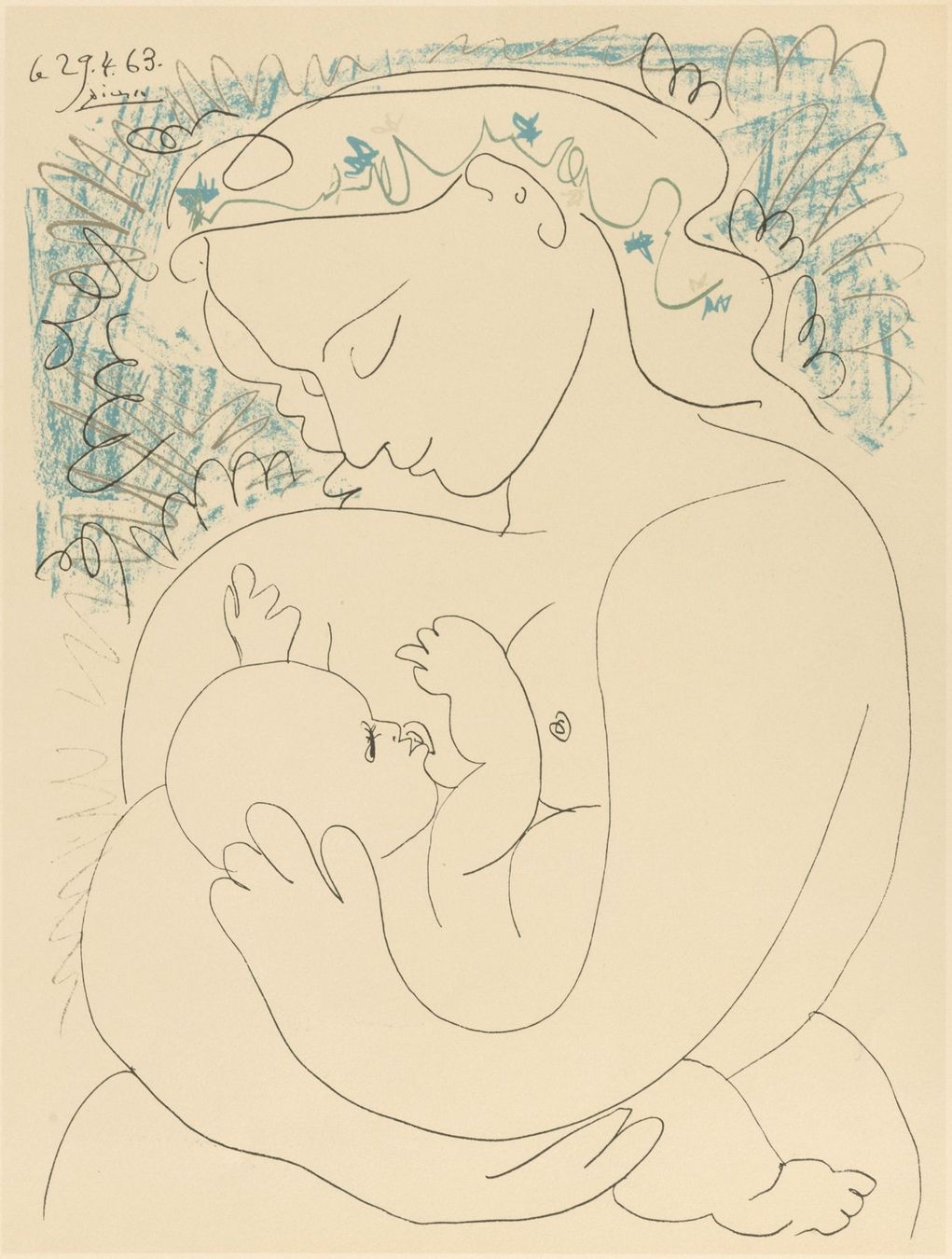 Grafica & Litografie: PABLO PICASSO Mutter und Kind  "Grande Maternité "  1963 – Nuovo (secondo la descrizione) da Basel venduto da ideashop 1