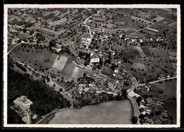 Werdenberg /SG, Flugaufnahme mit Schloss